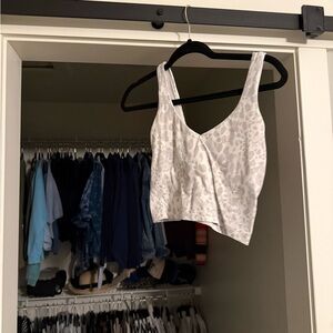 Lululemon Athletica White Leopard Tank Top